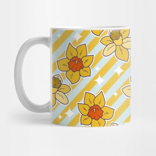 Daffodils Striped Pattern Mug